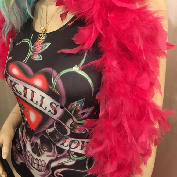 RARE y2k style Ed Hardy dress with gorgeous graphics and crystal details! - Picture 6 of 13